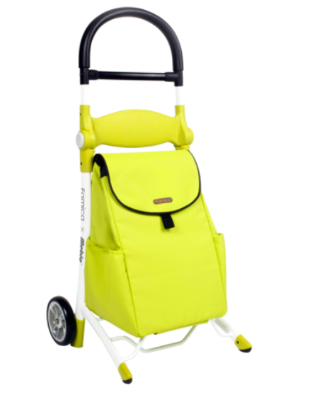 omdraaien software Verplicht Boodschappentrolley - Boodschappenwagen met een zitting - geel/groen